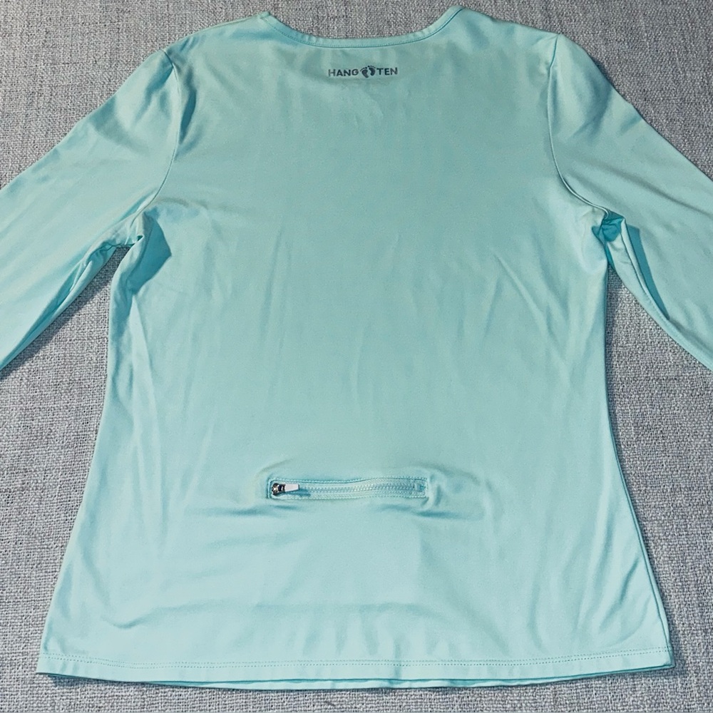 HANG TEN Mint Long Sleeve Rash Guard T-Shirt Surf Sun Protection UPF 50+ Wmn S - Picture 7 of 14